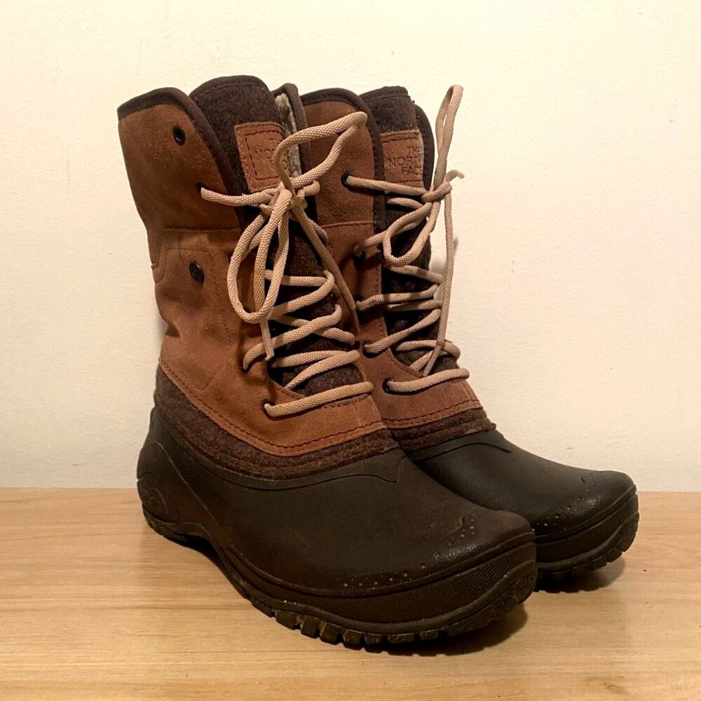 North Face Winter Boots Women’s Size 8 Brown Duck Boots Warm Snow Boots